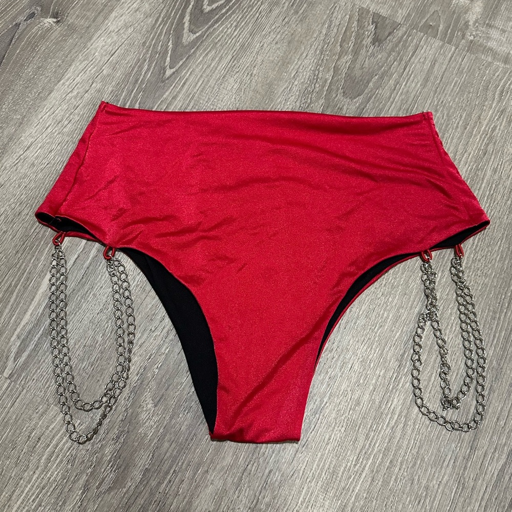 Women’s Rave Wonderland Red Chain High Waist Bottoms